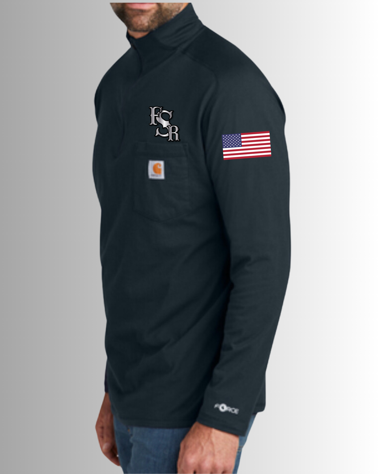 Carhartt Force 1/4-Zip Long Sleeve Navy