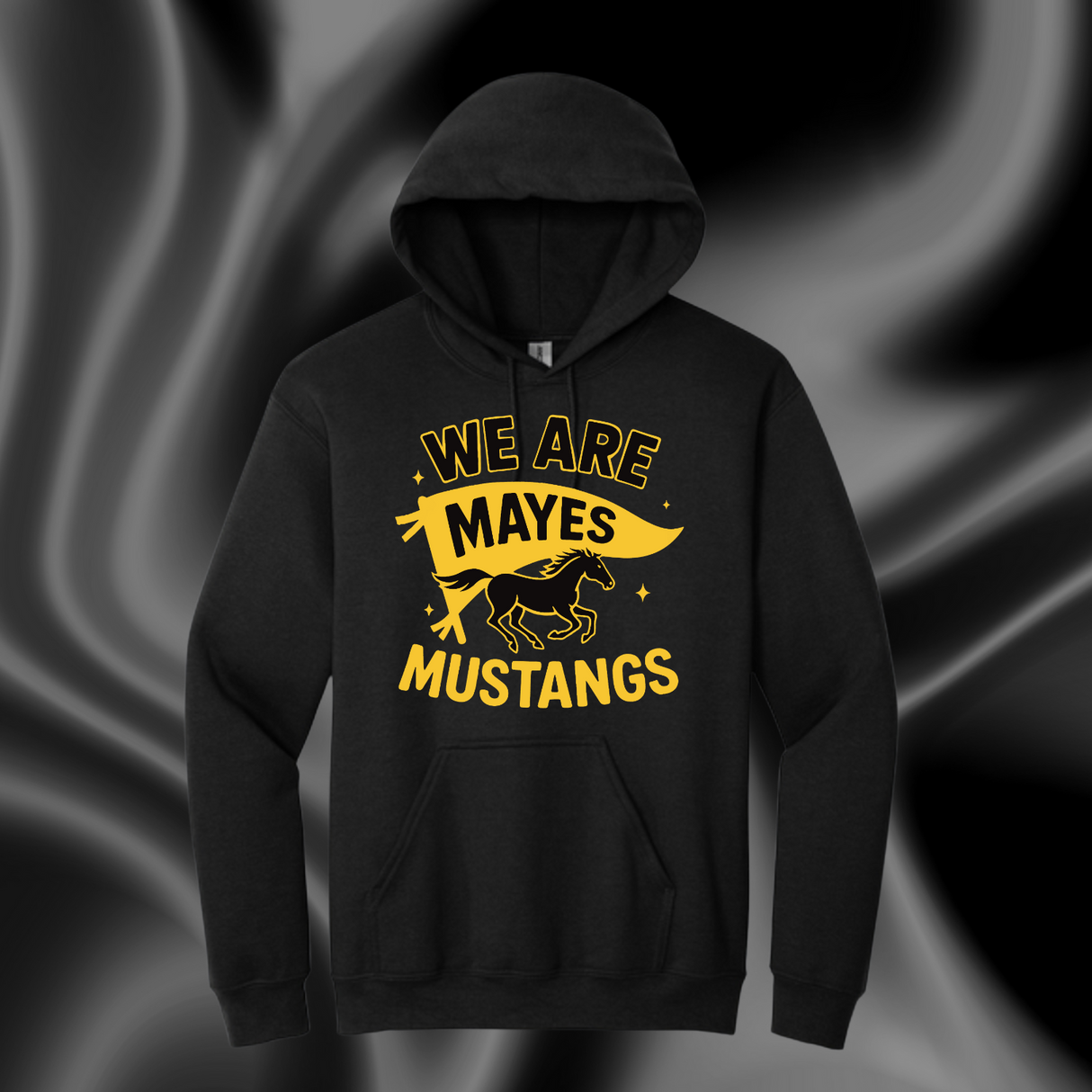 We Are Mayes Mustangs Black Hoodie