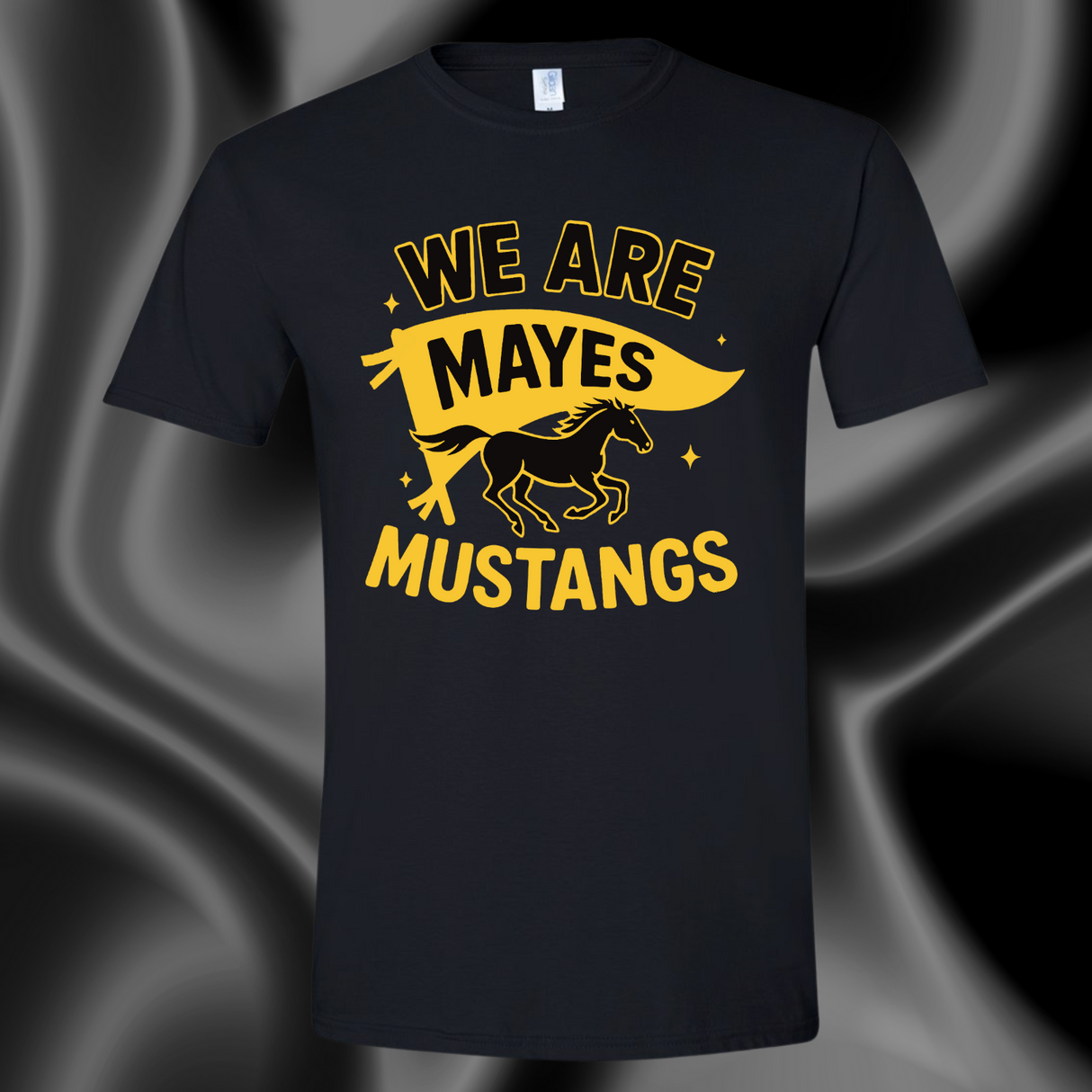 We Are Mayes Mustangs Black T-Shirt