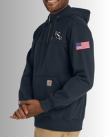 Carhartt Rain Defender Paxton Heavyweight Hooded zip Mock Sweatshirt