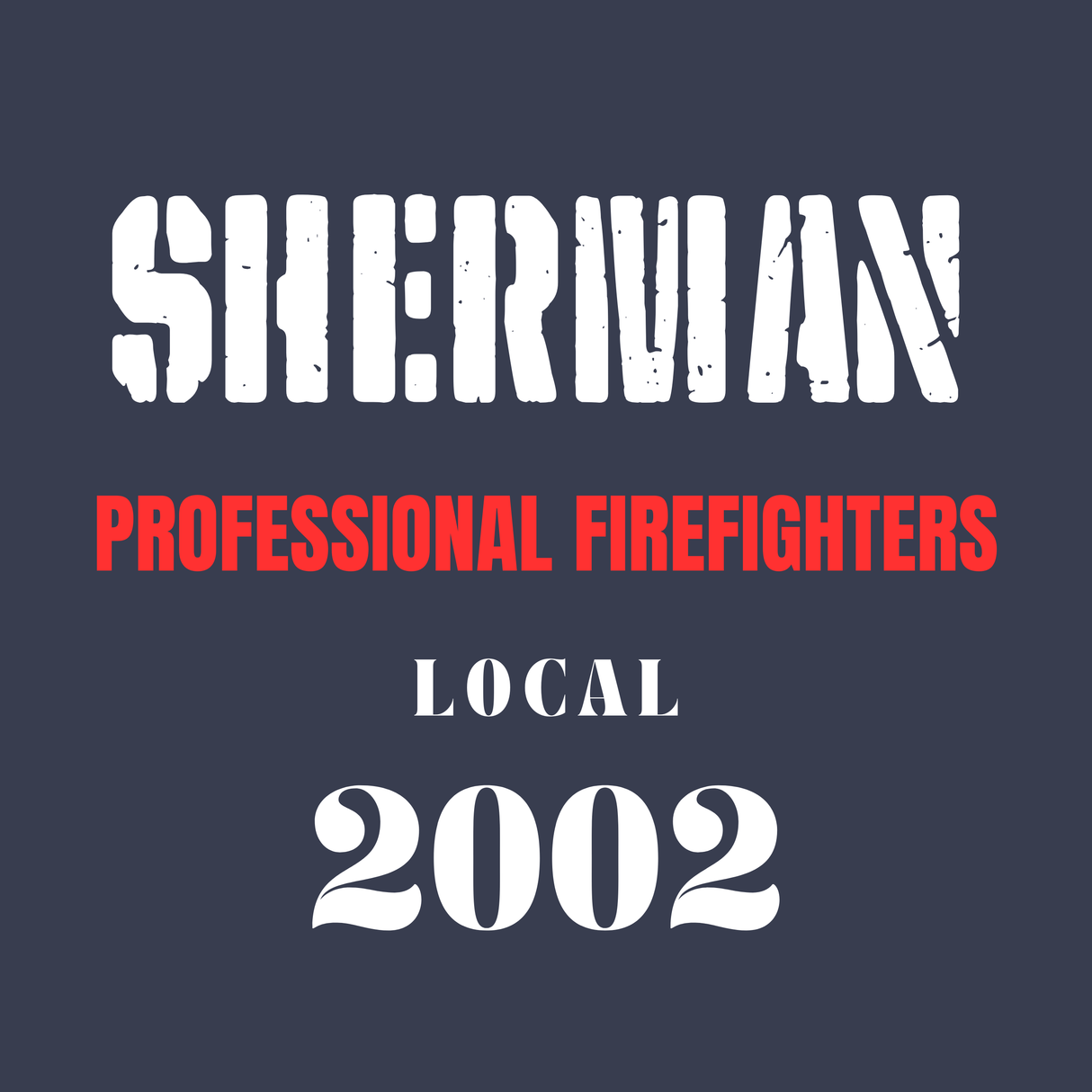 White/Red Sherman Professional Firefighters Graphic Tee