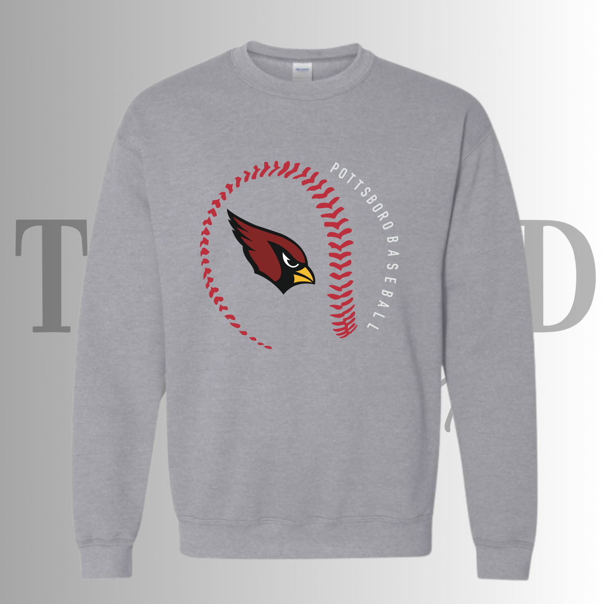 Pottsboro Baseball Laces Crewneck