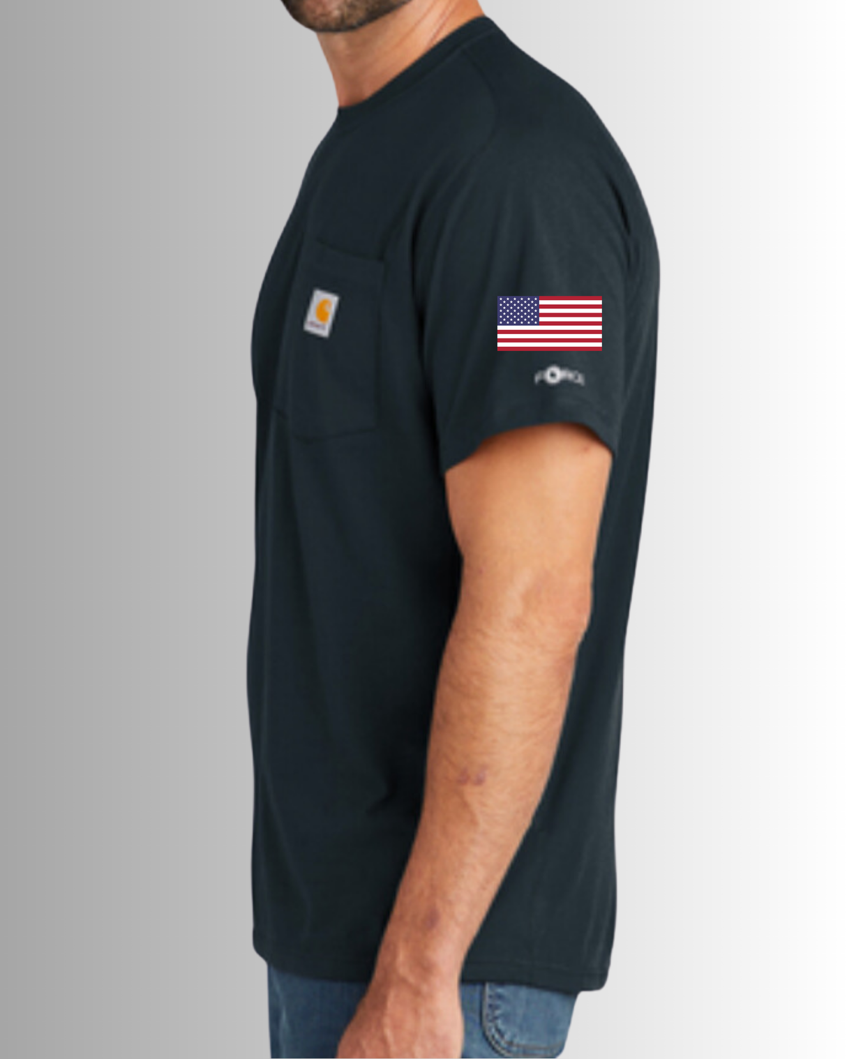 Carhartt Force Short Sleeve Pocket T-Shirt Navy