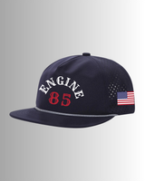 Rope Laser Performance Perforated 5 Panel Hat Navy/White
