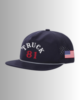 Rope Laser Performance Perforated 5 Panel Hat Navy/White